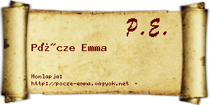 Pöcze Emma névjegykártya