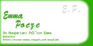 emma pocze business card